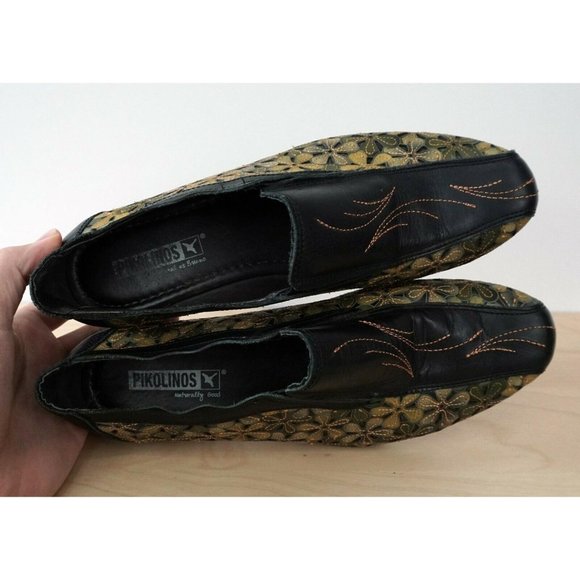 PIKOLINOS Floral Yellow Green Slip On Flower Clogs - Picture 7 of 8